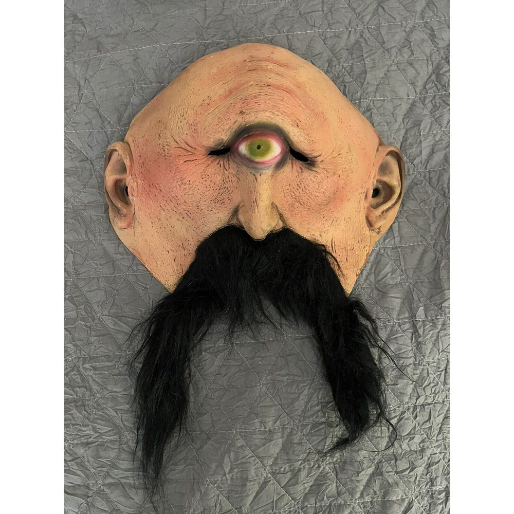 Don Post Studios Vintage Mask - 1 One Eye Bald Man with Mustache - 1999 2000